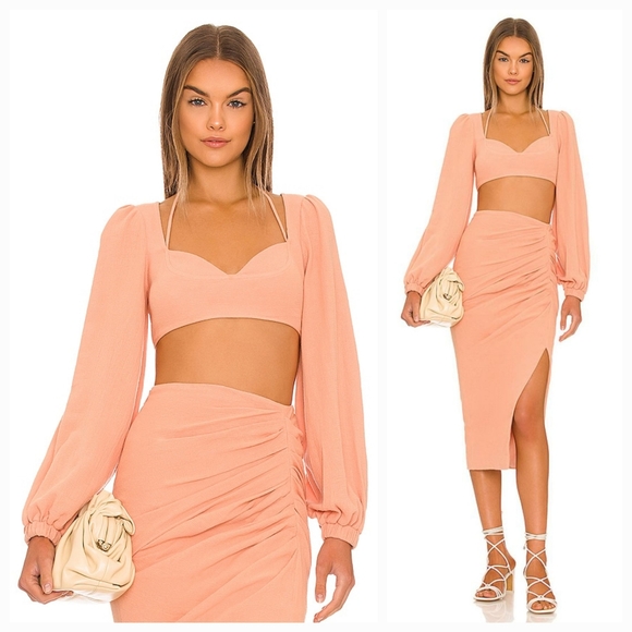 Jonathan SIMKHAI Enya Crop Top in Sorbet Size 4 NWT - Picture 1 of 9